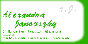 alexandra janovszky business card